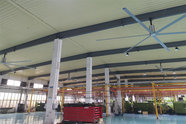東莞工業大風扇運用在鋼結構車間通風降溫